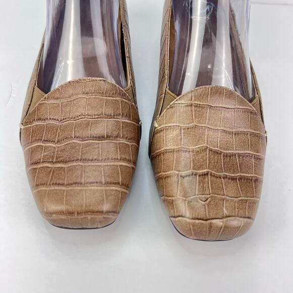 Vionic 9 Women's Dolores Slip On Croc-Embossed Leather Orthaheel Comfort Shoes - Picture 5 of 10